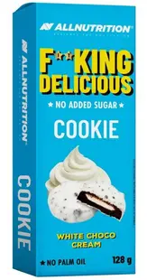 AllNutrition Fitking Delicious Cookie, ciocolată albă, 128 g