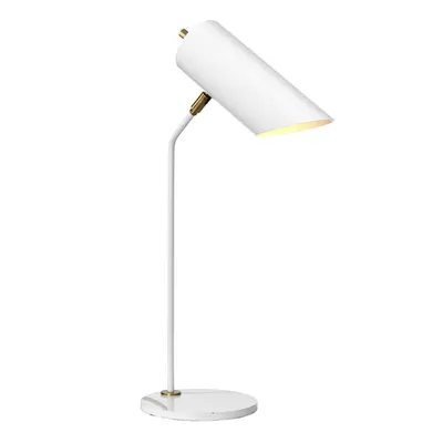 Veioza Quinto 1 Light Table Lamp – White Aged Brass