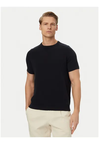 Tricou barbati - negru - bumbac - croiala regular fit