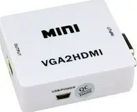 Adaptor Q JC145 Mini Convertor VGA La HDMI Full HD 1080p Video Si Audio Stereo