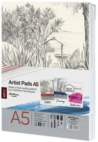 Set caiete de schițe Drasca Artist - A5, 3 buc