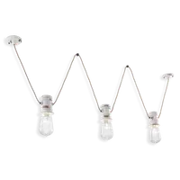 Sospensione 3 Luci / 3-Lights Pendant Retro Urban Finish Vib - Vintage Bianco C1742