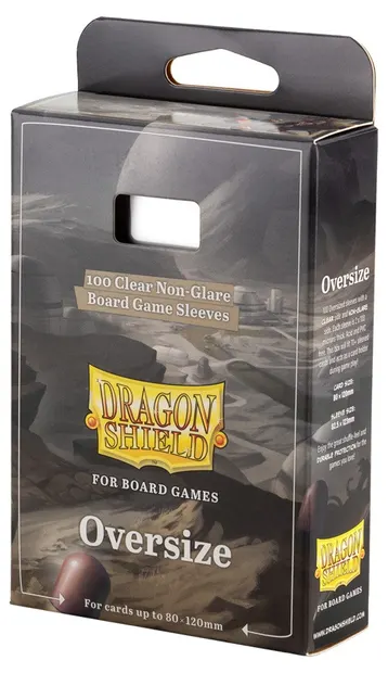 Protecții pentru cărți Dragon Shield - Oversize, Clear/Non-Glare, 80 x 120 mm (100 buc)