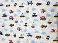 Cearsaf pentru pat copii Nichiduta Blue cars 120x60 cm din bumbac cu banda elastica roata