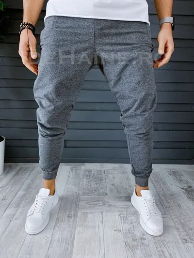 Pantaloni de trening conici gri A9009 P20-2.1