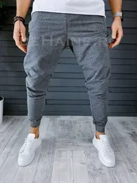 Pantaloni de trening conici gri A9009 P20-2.1