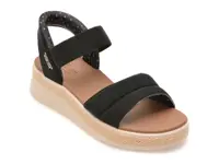 Sandale SKECHERS negre, BOBS SUN RAY, din material textil