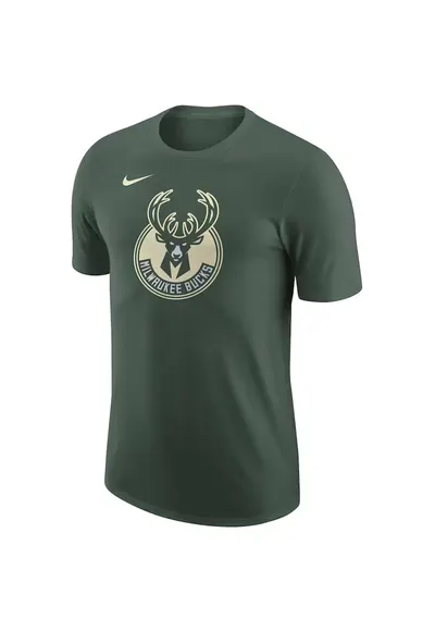 Tricou barbati Milwaukee Bucks - croiala regulata - bumbac/poliester - verde