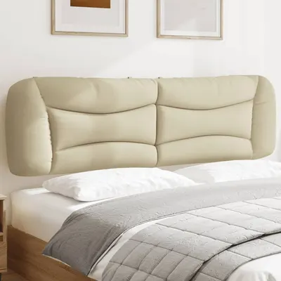 vidaXL Pernă pentru tăblie de pat, Hvar, crem, 180 cm, material textil