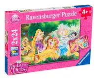 Puzzle Ravensburger din 2 x 24 de piese - Cei mai buni prieteni ai printeselor