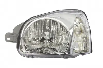 Far stanga (H4, electric, manual, fundal cromat, fundal galben) HYUNDAI SANTA FE 2001-2006