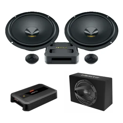 Pachet difuzoare auto usi Fata cu subwoofer Subaru Outback 5 2014-2018 Hertz Dieci Pro 840 W