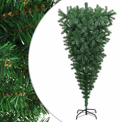 vidaXL Pom de Crăciun artificial inversat, cu suport, verde, 210 cm