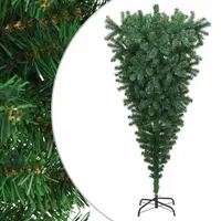 vidaXL Pom de Crăciun artificial inversat, cu suport, verde, 210 cm