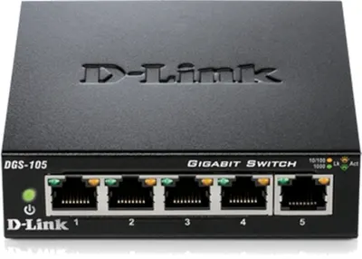 Switch D-Link - DGS-105, 5 porturi, negru