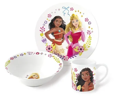Set pentru copii pentru masă Stor - Disney Princess, 3 piese