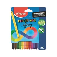Creioane colorate, 12culori/set, Infinity Color'Peps Maped