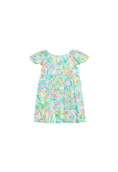 Rochie de vara fete 34VAGV010 - Bumbac -Multicolor - Multicolor