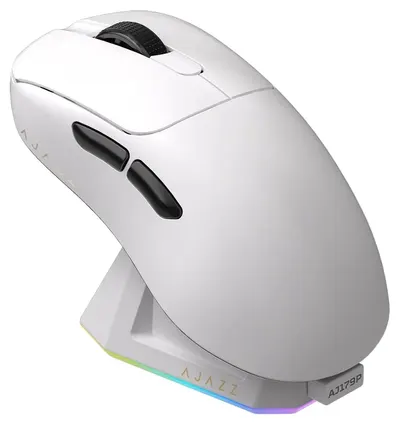 Ajazz Gaming mouse - AJ179 Pro, 8K, optică, wireless, albă