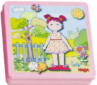 Joc magnetic pentru copii Haba - Imbrac-o pe Lili