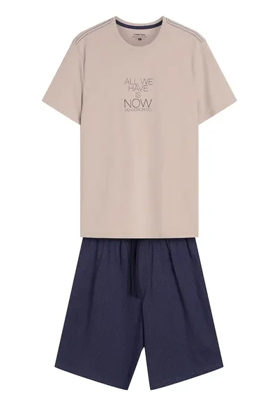 Pijama barbati Dreamer bej - bluemarin