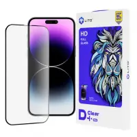 Folie de protectie Ecran Lito D+ Pro pentru Apple iPhone 14 Pro Max, Sticla Securizata, Full Glue