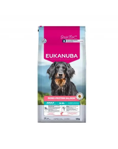EUKANUBA Special Care Adult Mono-Protein Salmon 12 kg hrană uscată monoproteică cu somon pentru câini adulți