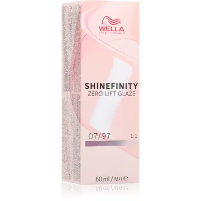 Wella Professionals Shinefinity Zero Lift Glaze vopsea de păr demipermanentă culoare 07/97 60 ml