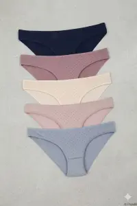 Set 5 perechi de chiloti din bumbac, pentru dama, 33500, Multicolor