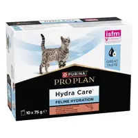 PURINA PRO PLAN Hydra Care, supliment de hidratare pentru pisici, somon, 10x75 g