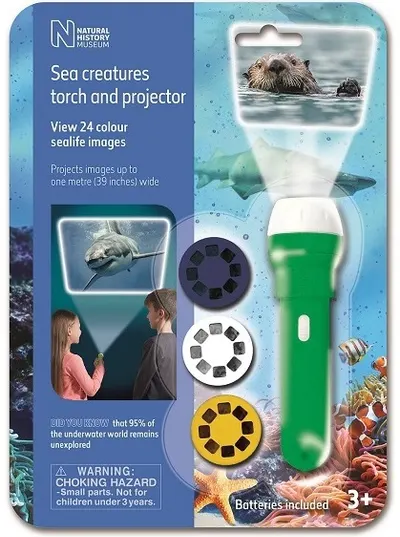 Jucarie educativa Brainstorm - Lanterna cu proiector, Animale marine
