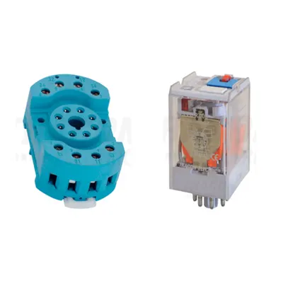 Pachet Soclu Releu RS90-22 + Releu Industrial RT08 24DC - Control Puternic DC 24V
