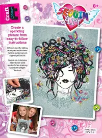 Set creativ KSG Crafts Sequin Art Gorjuss - Arta cu paiete, Fata cu flori