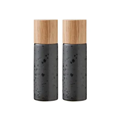 Set de râșnițe de sare și piper negru 2 buc. din ceramică Gastro Black – Bitz