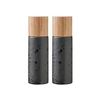 Set de râșnițe de sare și piper negru 2 buc. din ceramică Gastro Black – Bitz