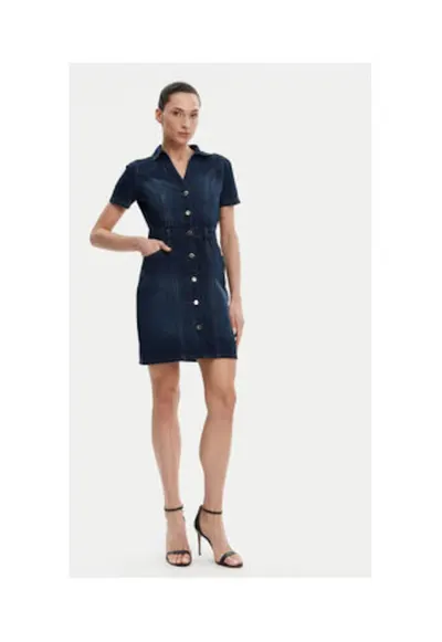 Rochie model MORGAN-241-ROGLA 305 - bumbac si poliester - Albastru