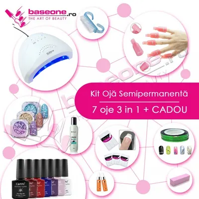 Kit unghii Oja Semipermanenta CANNI 3in1 #2