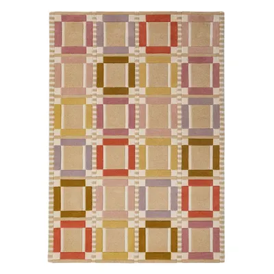 Covor în culoare naturală țesut manual din lână 200x290 cm Quadro Wool – Flair Rugs
