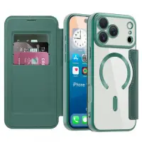 Husa MagSafe pentru Apple iPhone 17 Pro Techsuit SmartMag Book (Verde)