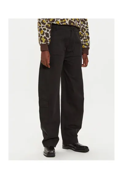 Pantaloni dama - 304543012 - Bumbac - Negru - Negru