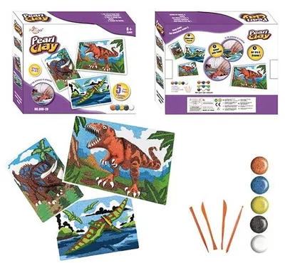 Kit creativ pentru copii Raya Toys - Tablouri de dinozauri