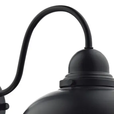 Aplica Dynamo Outdoor Wall Light Matt Black Glass IP44
