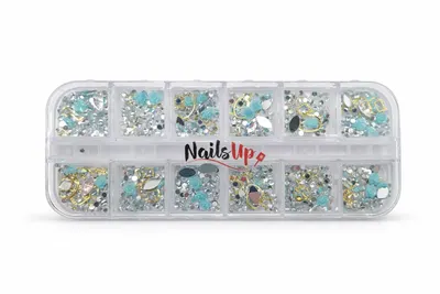 Decor Unghii NailsUp Mix Set Nail Art Blue