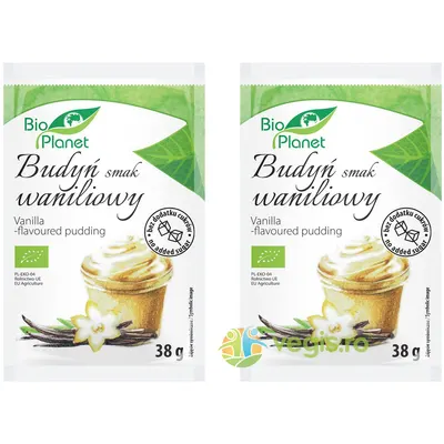 Pachet Budinca de Vanilie fara Zahar Ecologica/Bio 38g + 38g