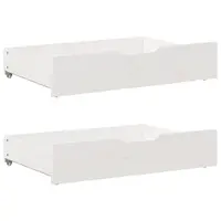 Gossi sertare de pat, 2 buc., 85x55x17 cm, alb, lemn masiv de pin