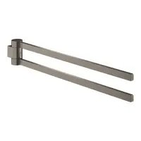 Suport prosop Grohe Selection 41063AL0, 400 mm, 2 suporti, montare pe perete, fixare ascunsa, pivotant, mat, Hard Graphite