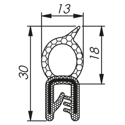 Cheder2,5-4 RAL 9005 rola neagra 100m