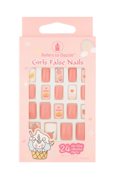 Set 24 Unghii False Press On Fruity & Hearts - CM08