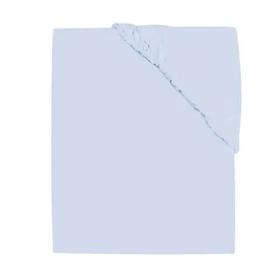 Cearceaf cu elastic, MimiNu, Jerse, Pentru patut 140X70 cm, Material certificat Oeko Tex Standard 100, Light Blue