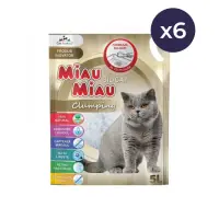 Set 6 buc x Asternut igienic pentru pisici Miau Miau Silicat Clumping 5L